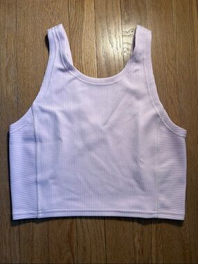 Lululemon Ribbed Softstreme Cropped Tank Top in Pink